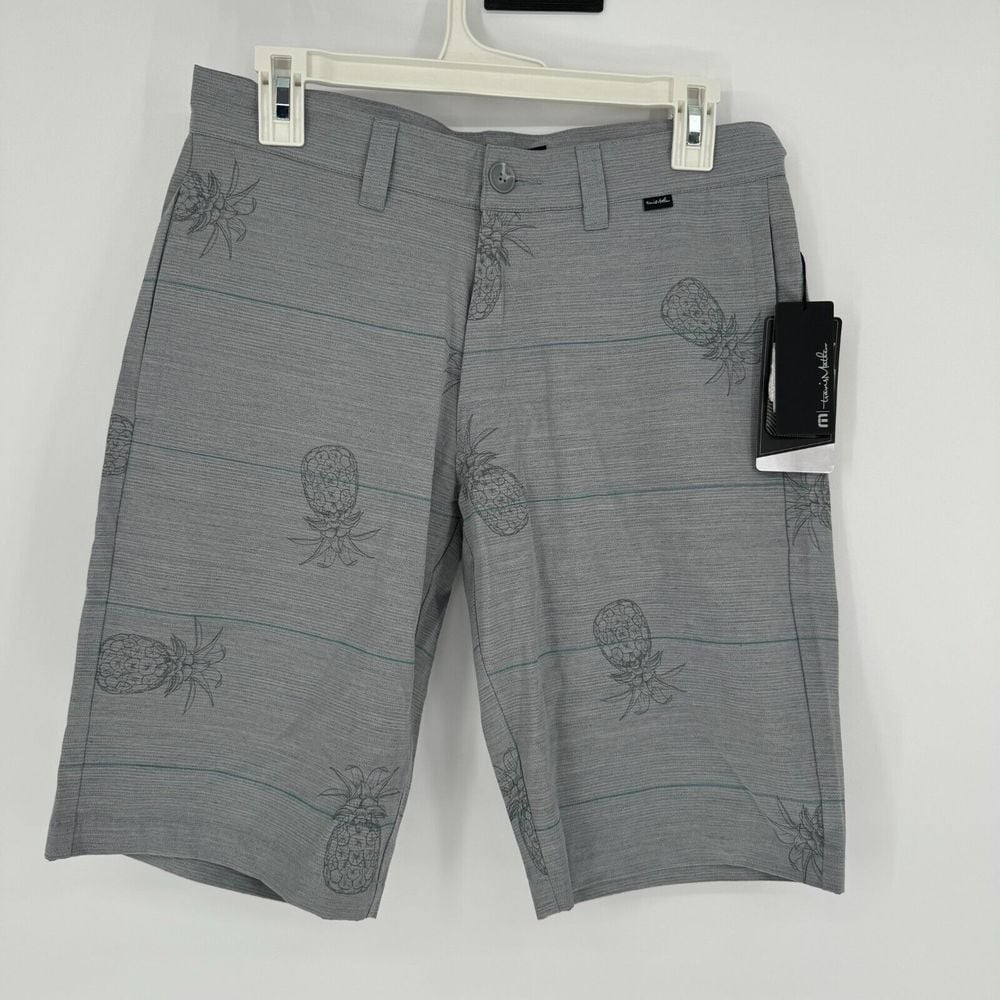NWT Travis Mathew Gray Cohen Pineapple 30 Mens Performance Golf Shorts