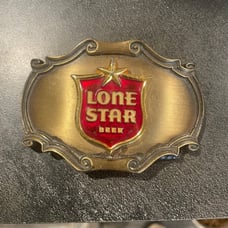 Lone star beer belt buckle 1980