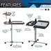 Rolling Adjustable Laptop Cart