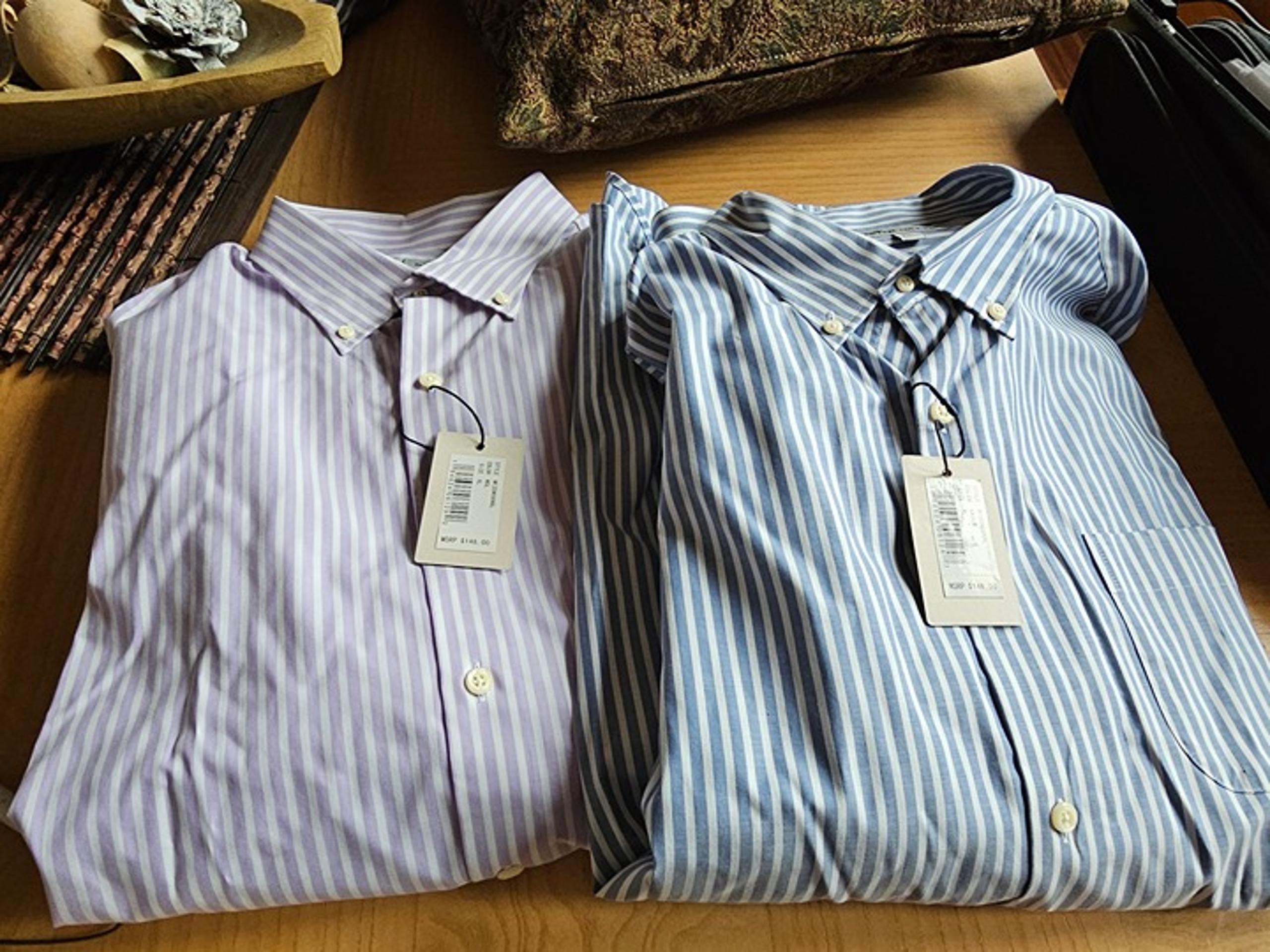 set of 2  Peter Millar long sleeve mens XL shirts with pocket New with Tags