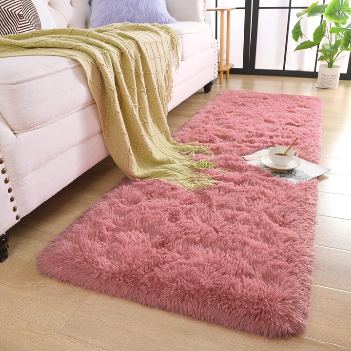 Soft Runner Rug for Bedroom Living Room Plush Fluffy Rug 2x6 Feet