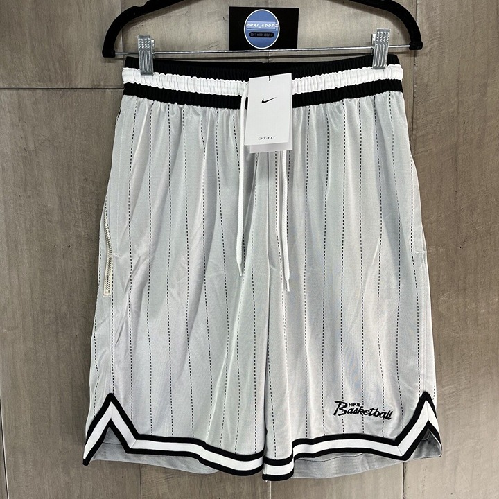 Nike Men's DNA DRI-FIT Print Basketball Shorts Grey Size Small DA5709-100