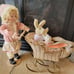 Ashton Drake Galleries Doll Victorian Make Believe Doll with Rabbit Buggy