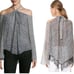 DEREK LAM 10 CROSBY 100% SILK COLD SHOULDER HALTER TOP