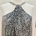 DEREK LAM 10 CROSBY 100% SILK COLD SHOULDER HALTER TOP