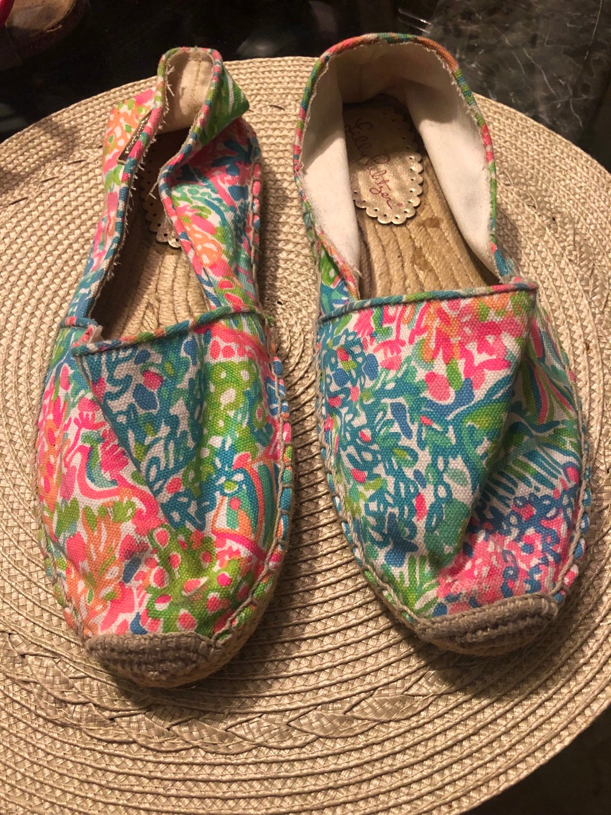 Lilly Pulitzer Blue Size 9 Multicolor Espadrille Espadrille Flat