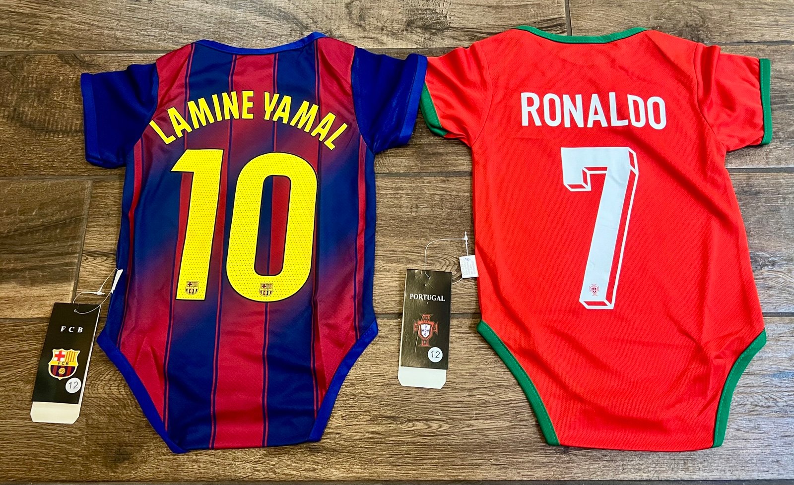 LOT x2 —> Baby 1-piece soccer suit  2025/26 season - Size 6-12 months old !!