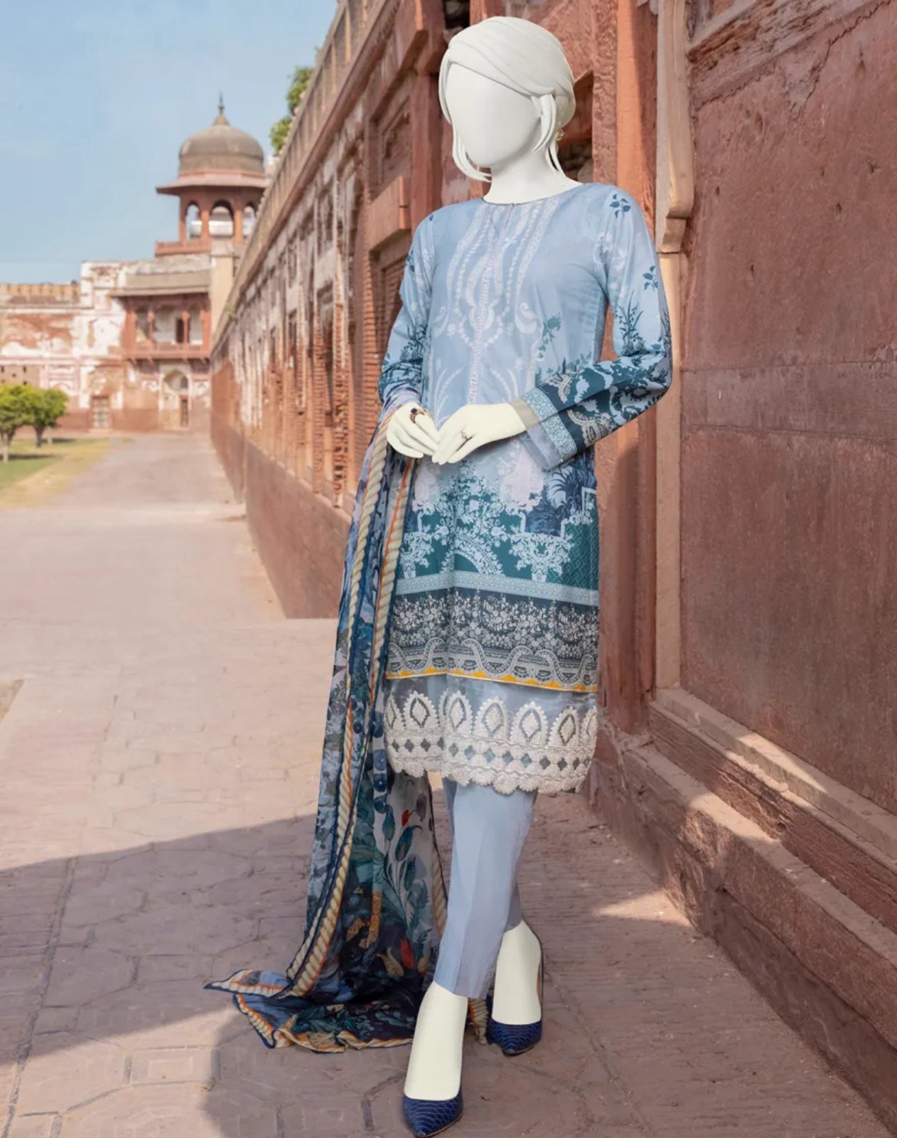 Pakistani J. Pret Junaid jamshed 3 piece dress ( Shirt dupatta & Trouser )