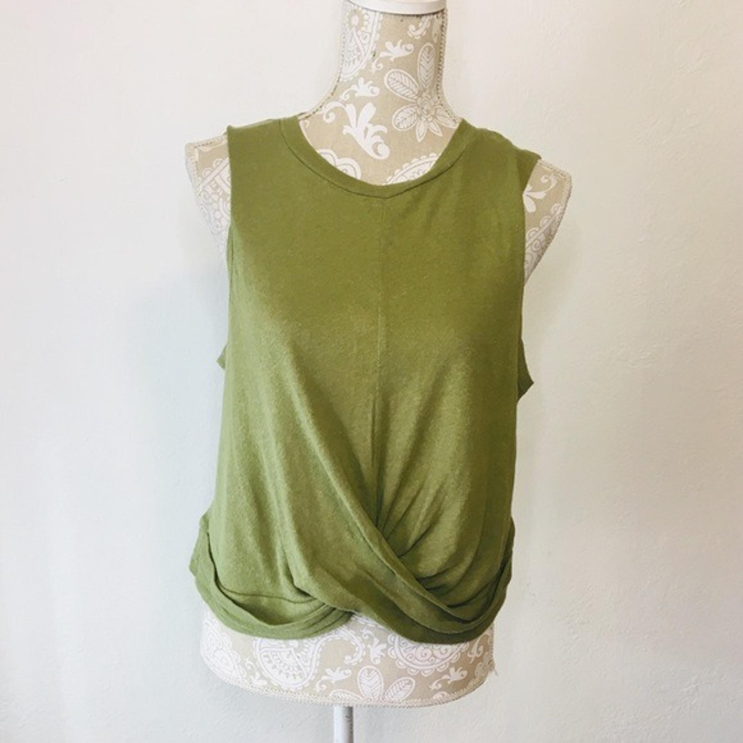 Deletta Anthropologie Linen Crop Tank M