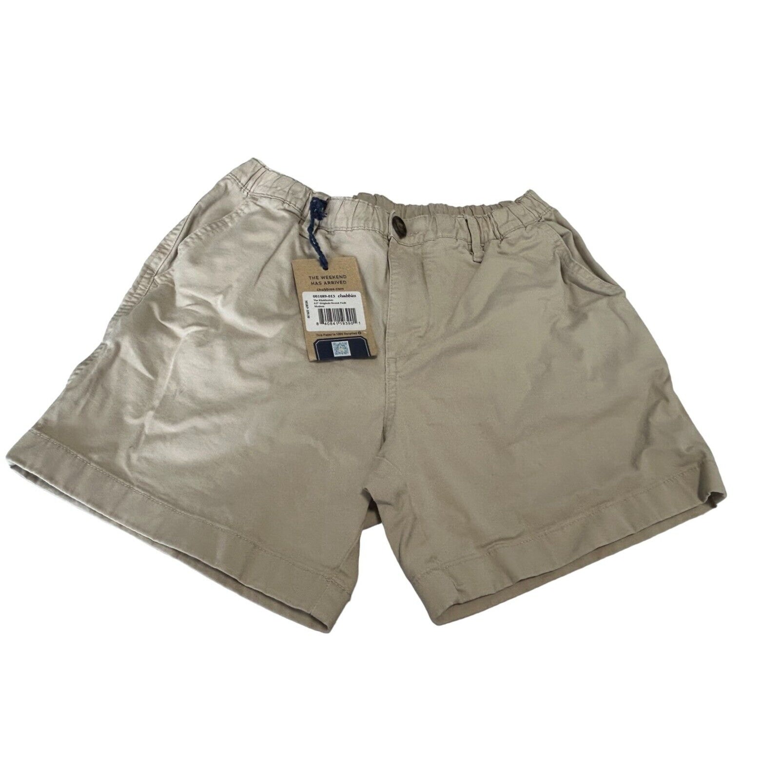 Chubbies The Khakinators 5.5 Shorts Mens Small Beige Twill Regular Fit NWT