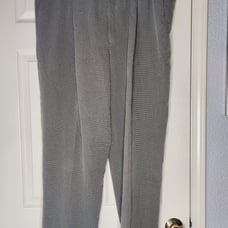 Linea Naturale 42 Gray Black Striped Cuffs BeltLoops Full Length Men Dress Pants