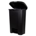 10 gal Step On Lid Lock Plastic Kitchen Trash Can, Black