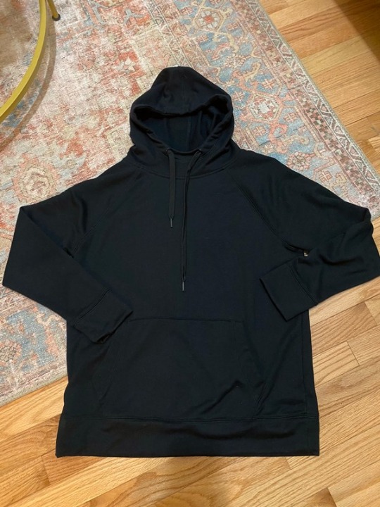 Athleta Incline Hoodie Sweatshirt Black Oversized Size M