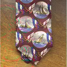 Beau Brummel Paris Vintage Sailboat Tie