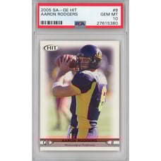 Graded 2005 Sage SA-GE Hit Aaron Rodgers #8 Rookie Card PSA 10