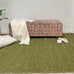Alfa Rich 4x6 Area Rugs, Solid Green Rug, Cotton Soft Modern Washable Rugs