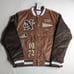 Nike Corduroy Swoosh High Brown Varsity Letterman Jacket Mens Size XL New Coat