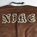 Nike Corduroy Swoosh High Brown Varsity Letterman Jacket Mens Size XL New Coat