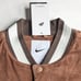 Nike Corduroy Swoosh High Brown Varsity Letterman Jacket Mens Size XL New Coat