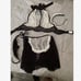 4pack Contrast Floral Lace Maid Costume Set L2