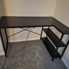 47 Inches Computer Desk, Black