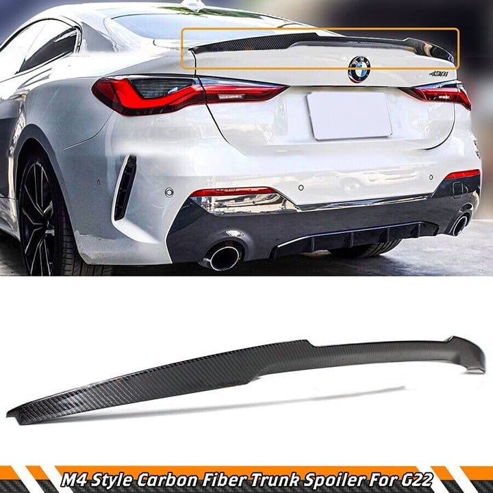 BRAND NEW 2021-2023 BMW G22 4 SERIES 430i G82 M4 Real Carbon Fiber Trunk Spoiler