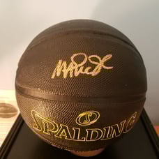 Magic Johnson autographed basketball COA