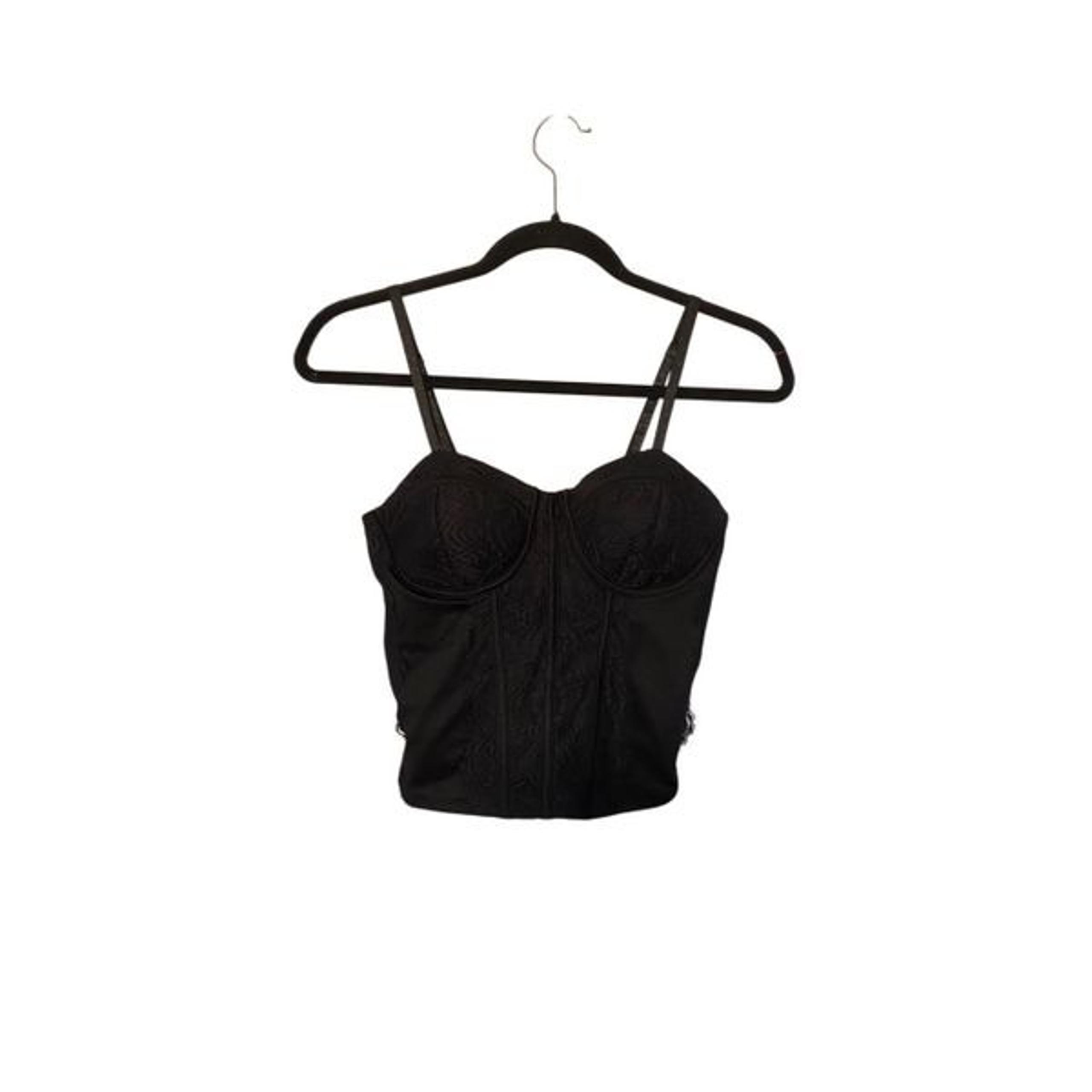 No boundaries, women’s lace corset, black, crop top size small