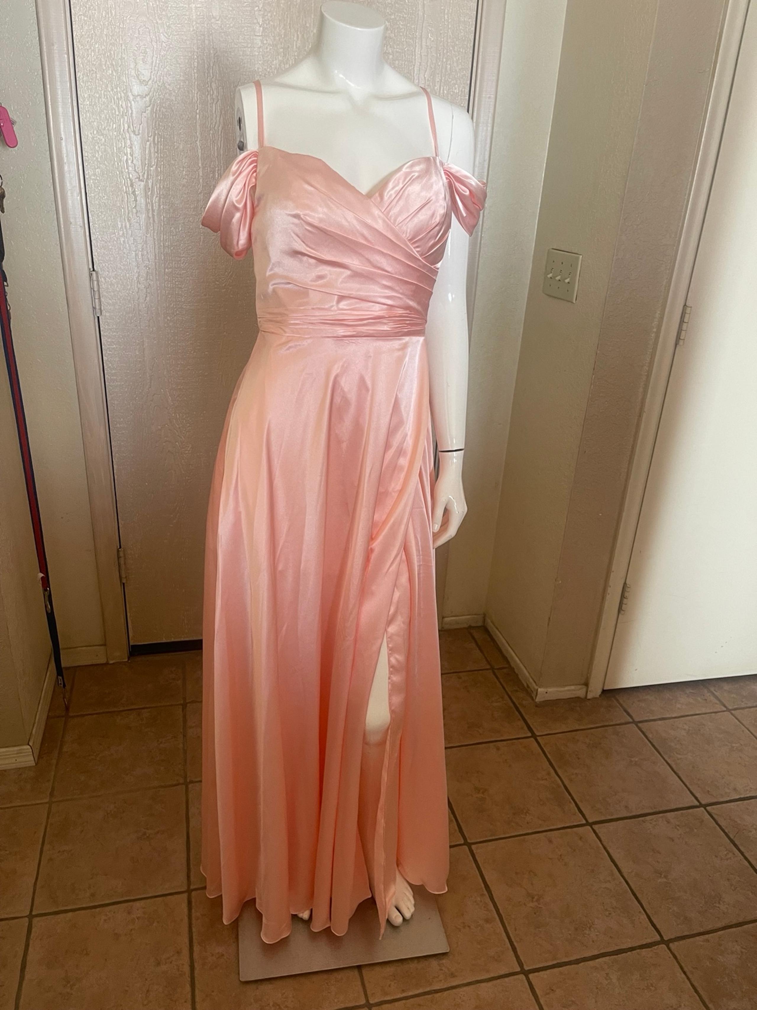 Satin Bridesmaid Dress Blush Pink Size 10
