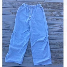 Gray Loose-Fit Sweat pants Wide Leg Baggy Joggers for men Medium