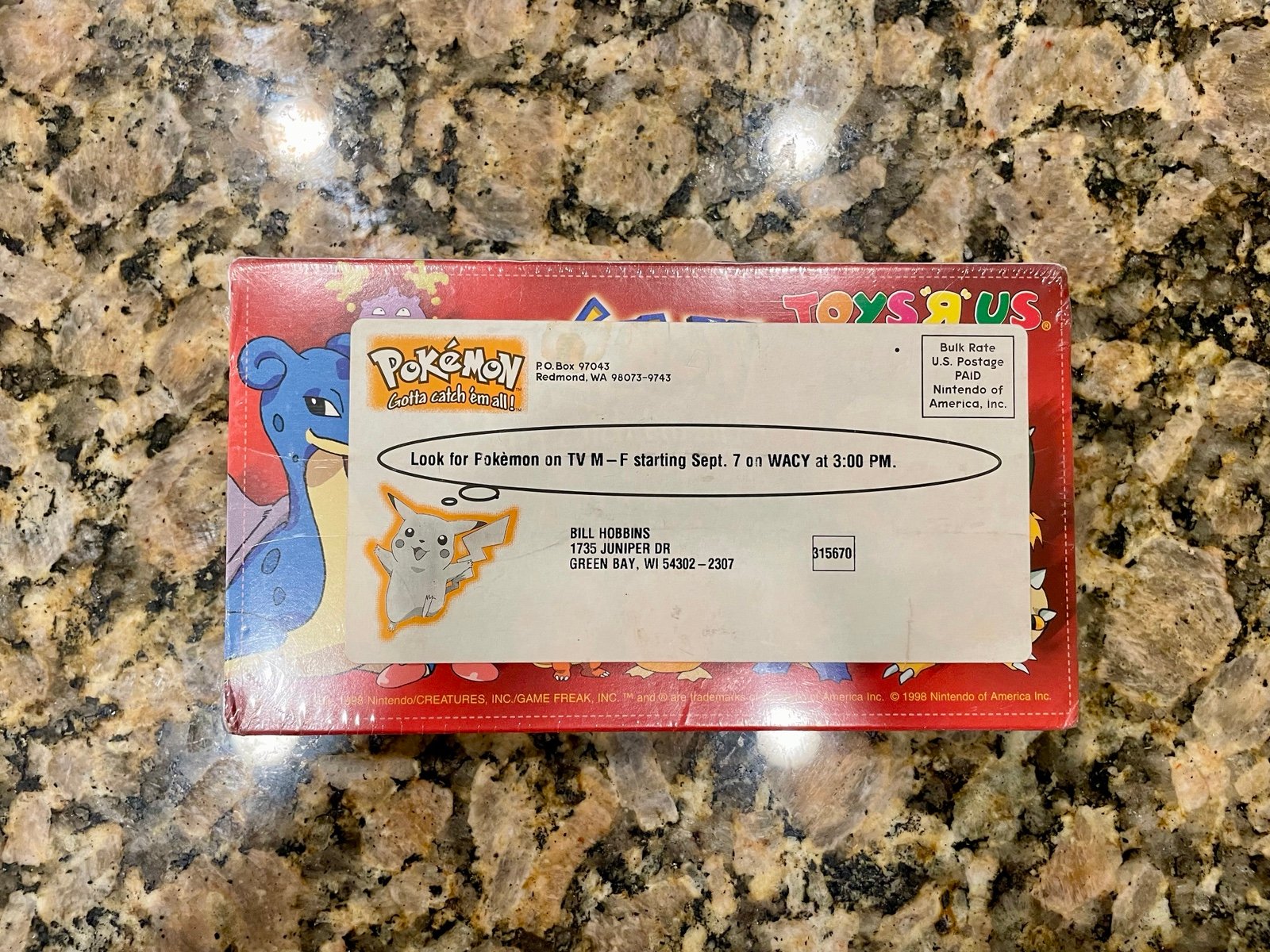 1998 Pokemon Toys R Us Vhs Promotional Video Sealed