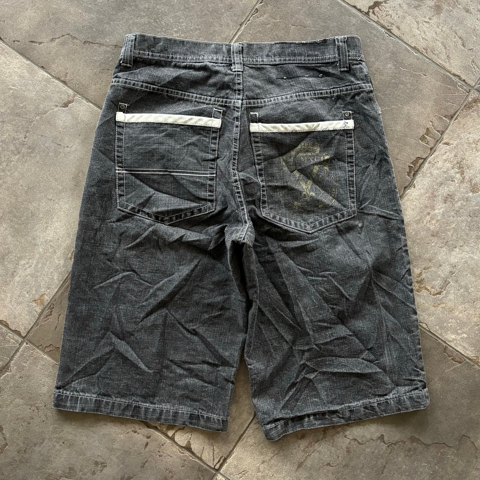 Vtg Y2K Southpole Baggy Jorts Denim Jean Shorts Mens 36 Skater Grunge Hip Hop