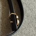 Reserved for Cburrel: Resin Pearl Buckle Black Thin Leather Belt Size 105cm