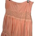 Vintage Tiered Midi Skirt Crochet Lace Large Boho Peasant Peach Fairy Romantic