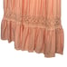 Vintage Tiered Midi Skirt Crochet Lace Large Boho Peasant Peach Fairy Romantic