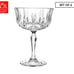 RCR Opera Cristalleria Champagne Glasses Italian Cut Crystal Set of 6- NEW