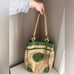 Kate Landry Woven with Leather Accent Tote Bag