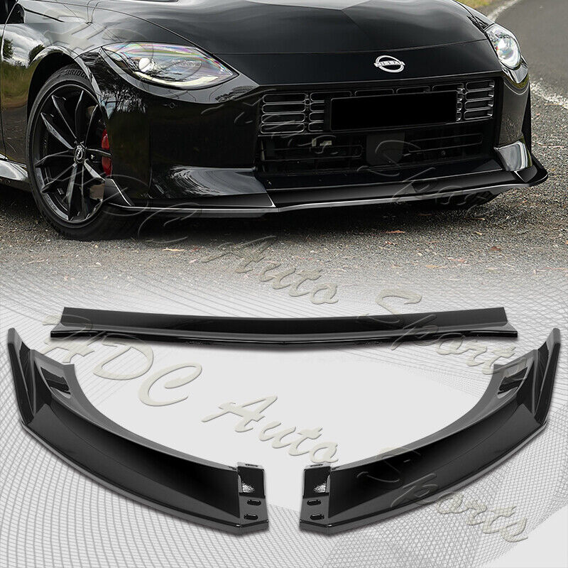 For 2023-2025 Nissan Z 400Z NS-Style Painted Black Front Bumper Lip Spoiler 3pcs