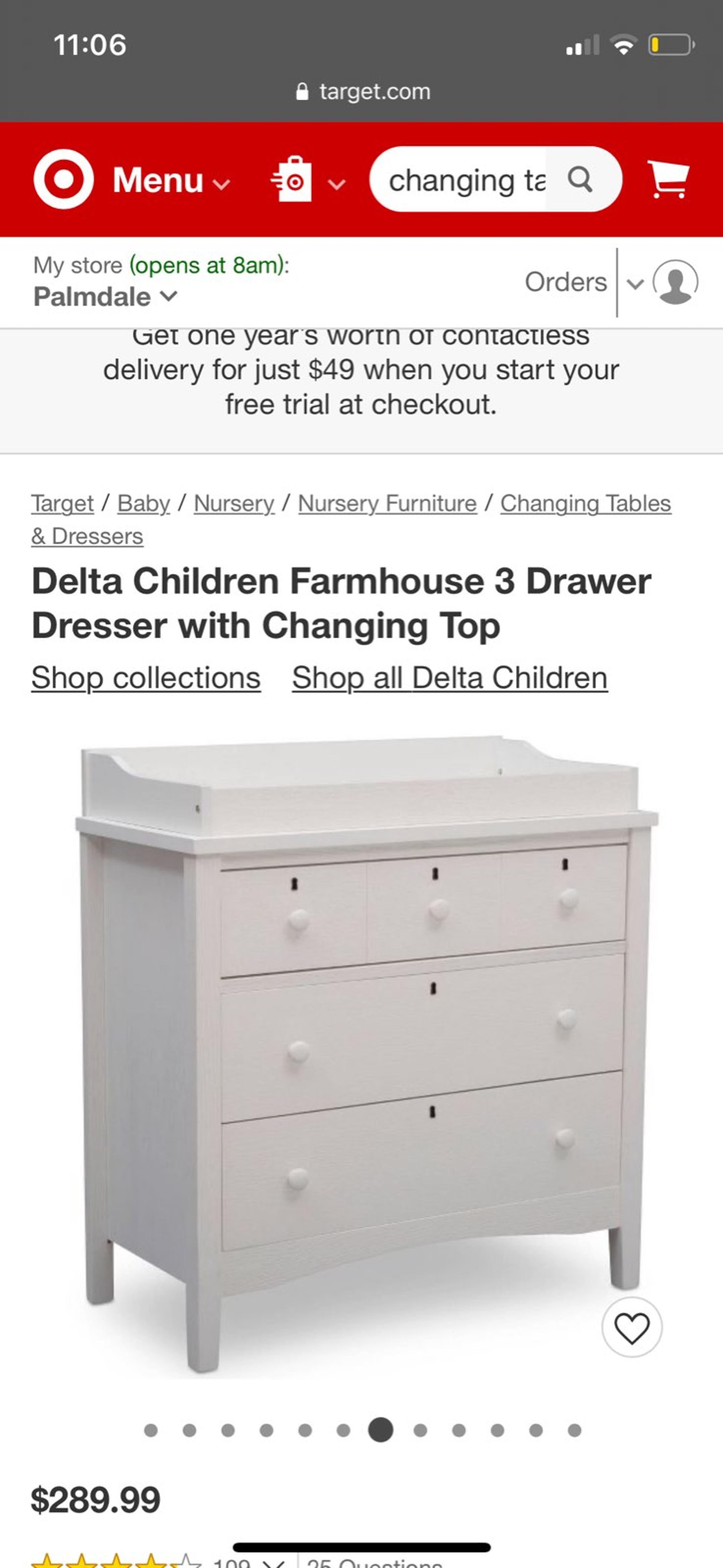 Changing table/dresser