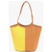 NWT COACH C2594 Bea Tote Colorblock Soft Leather Natural Yellow Multi