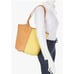 NWT COACH C2594 Bea Tote Colorblock Soft Leather Natural Yellow Multi