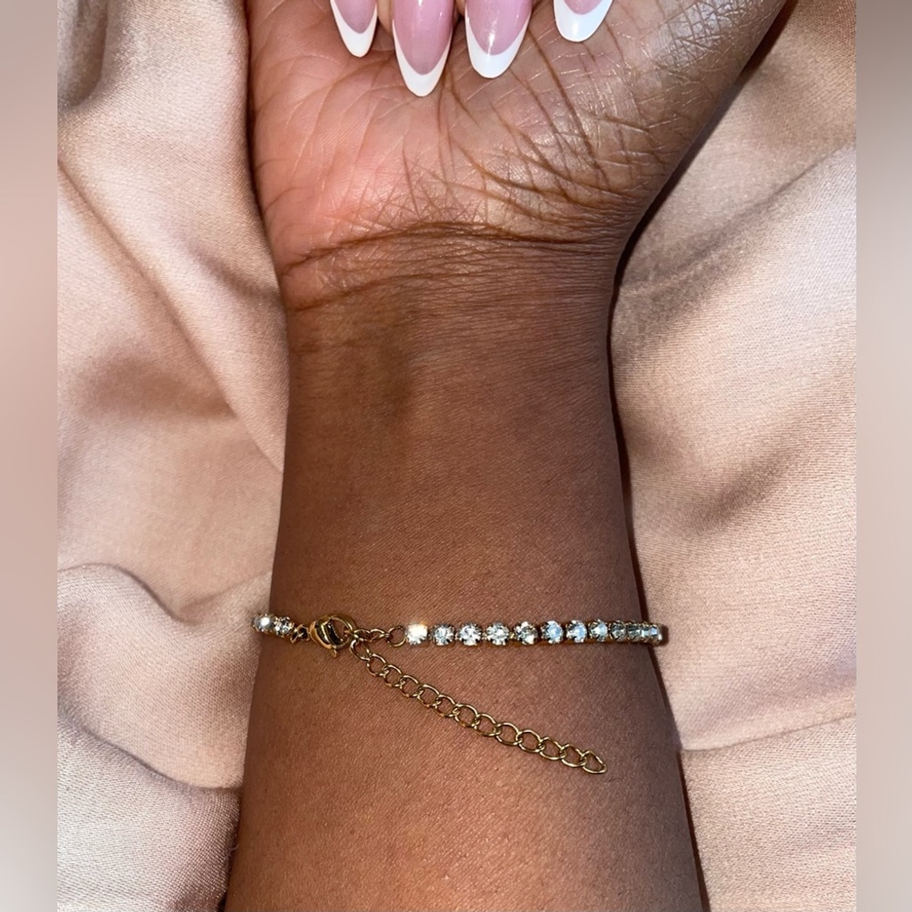 B. Collective Timeless Gold Crystal Tennis Bracelet