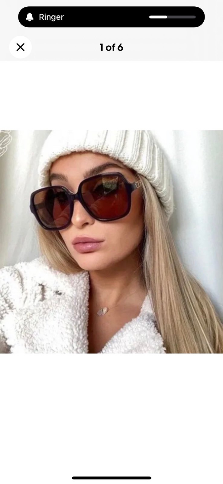NEW GUCCI 1189S Brown Black Polarised Oversized Gradient Square Sunglasses