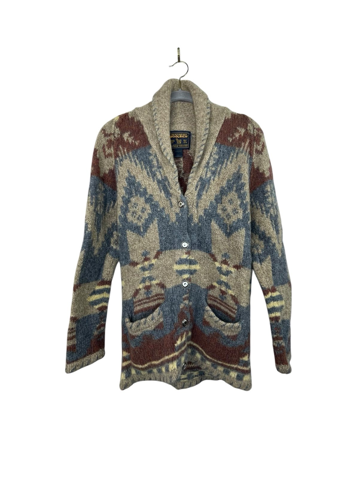 Vintage Woolrich Aztec Native Wool Cardigan Womens Size Small