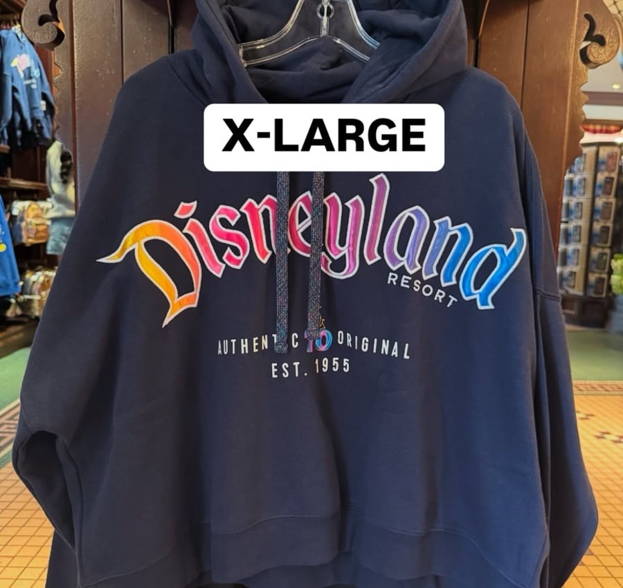 Disney Parks Disneyland 70th Anniversary Crop Pull Over Hoodie