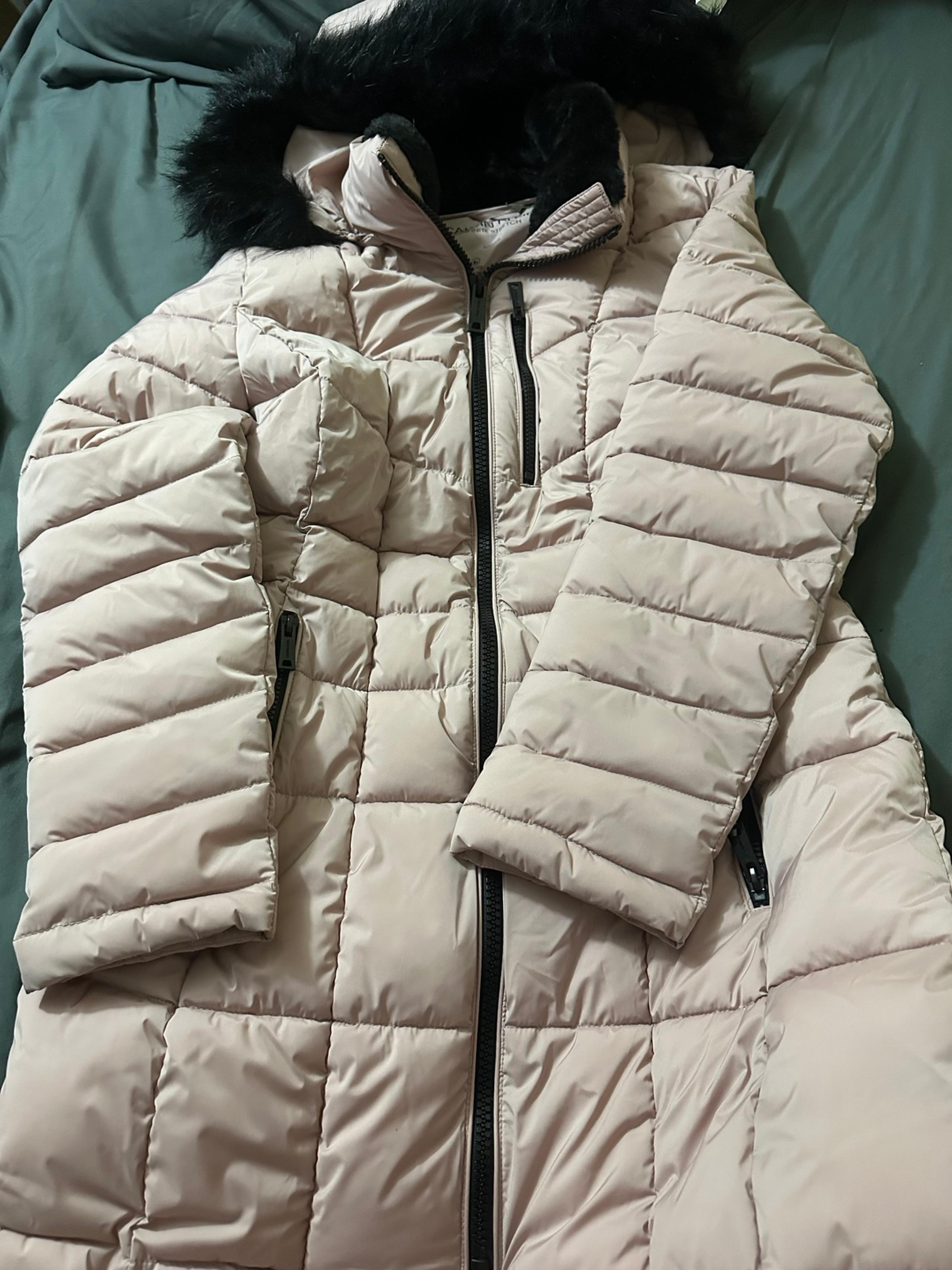 Calvin Klein Womens Hooded Puffer Coat Down Winter Jacket Small / preowned