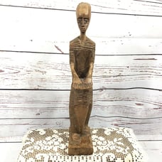 African Tribal Folk Art Hand Wood Statue