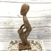 African Tribal Folk Art Hand Wood Statue