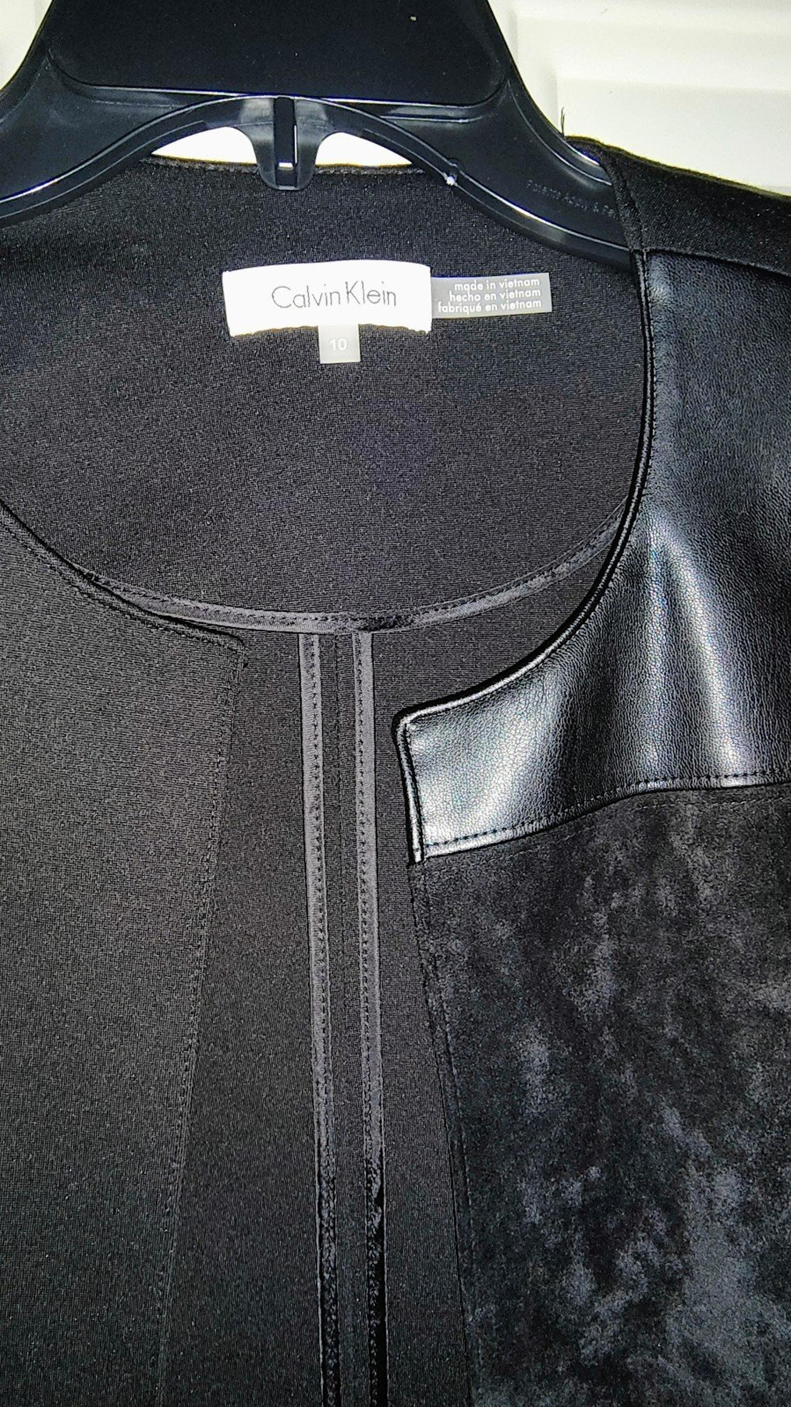 Calvin Klein Jacket Faux Leather and Faux Suede size 10 New