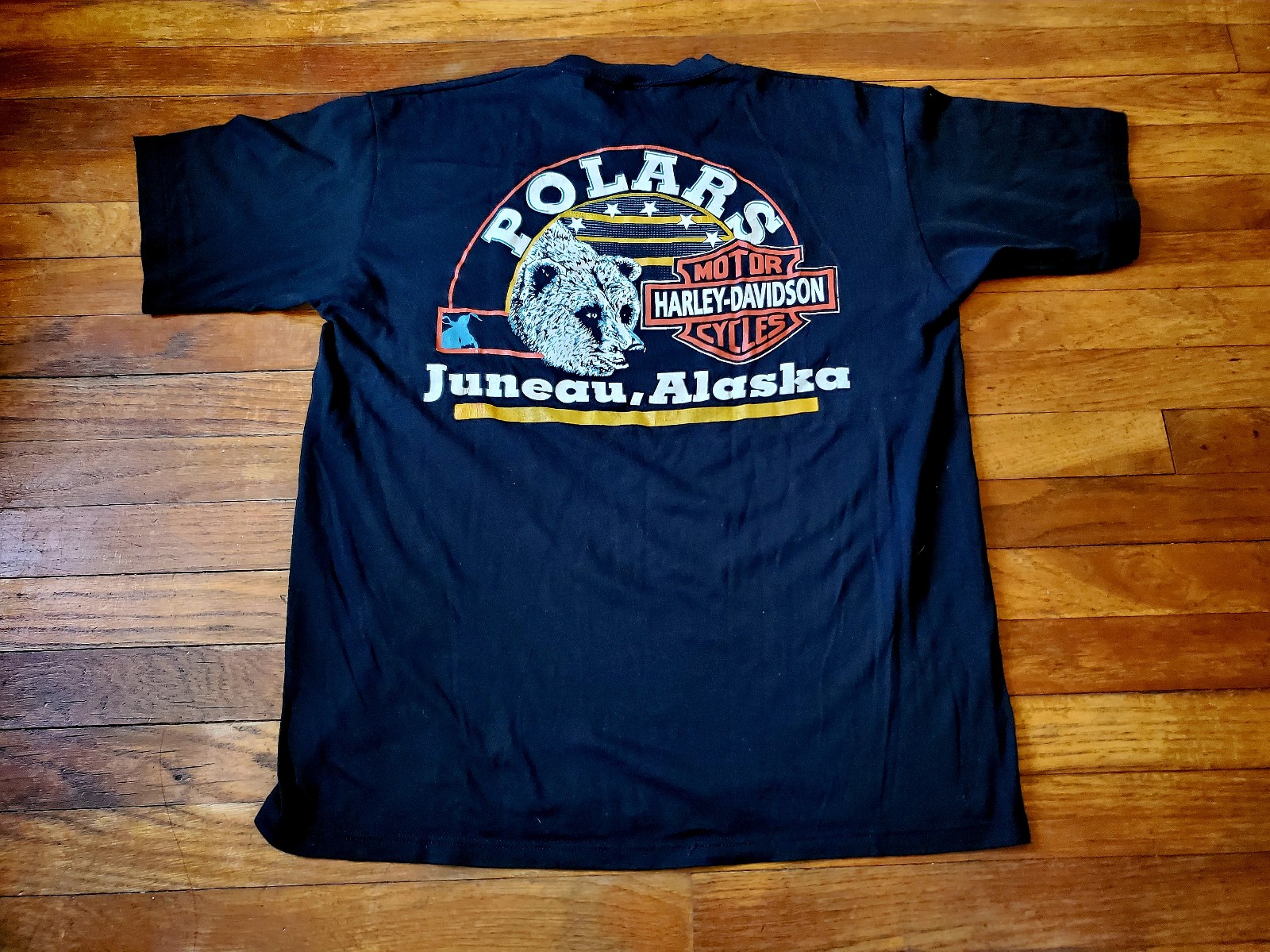 90s Vintage Single Stitch Harley-Davidson Polars Alaska tee size XL